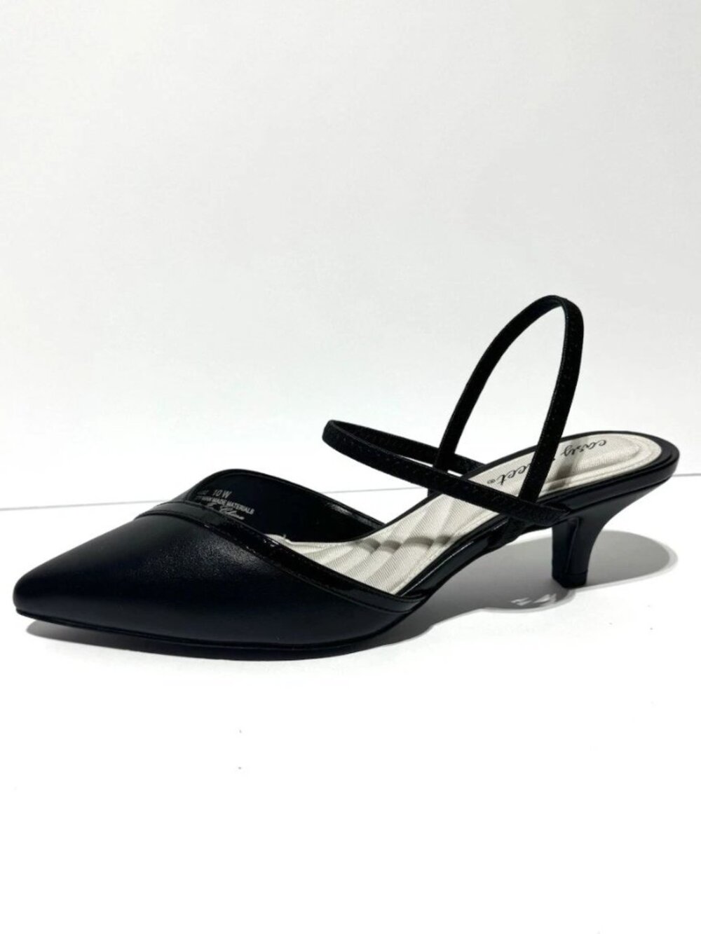 Easy Street Womens Unna Heels Black Patent Size 10W